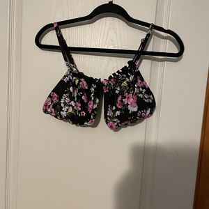 Shade & Shore black floral bikini top